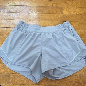 Grey lulu running shorts